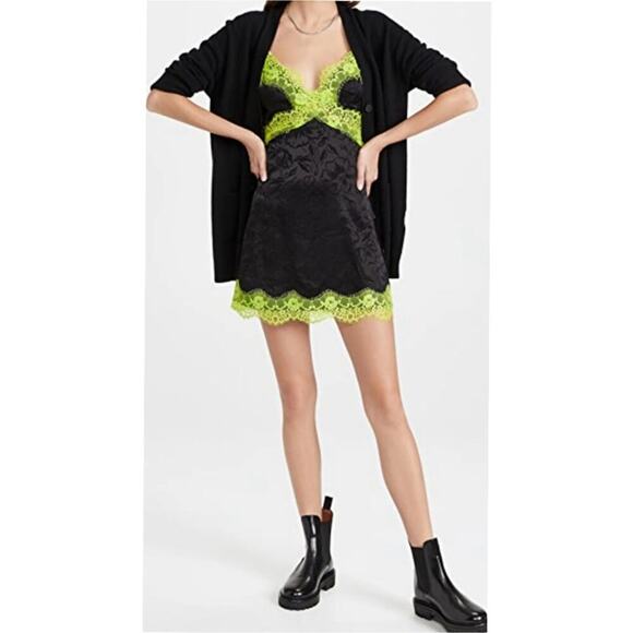Alice & Olivia - Zaira Empire Waist Lace Trim Dress Size 6 - Picture 1 of 8